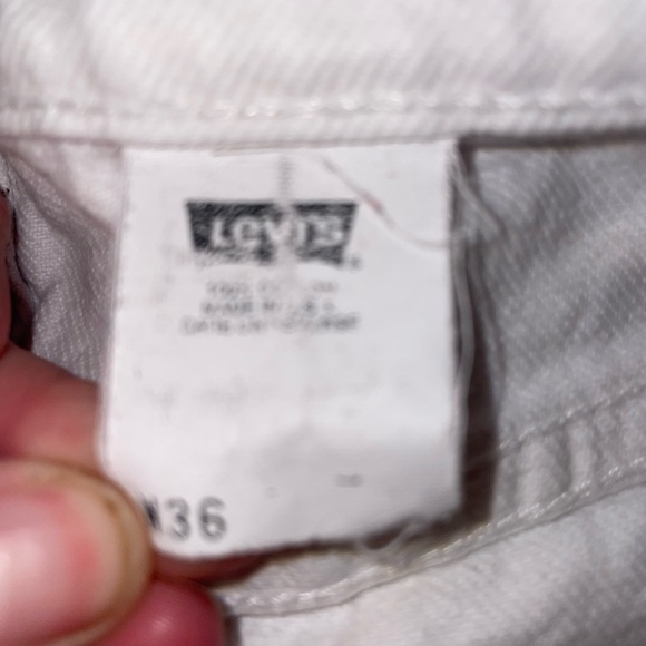 LEVI’S Orange Tab Vintage Jean Shorts White Size 36 - Picture 7 of 9
